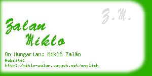 zalan miklo business card