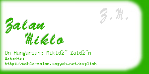 zalan miklo business card